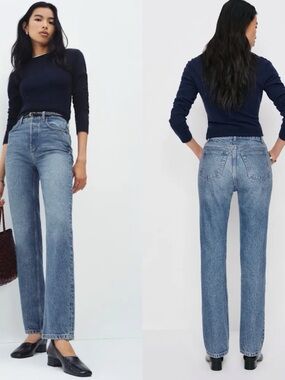 Reformation Cynthia High Rise Straight Cropped Jeans Size 26